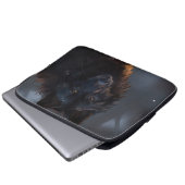 Schwarzer Wolf Laptopschutzhülle (Vorne Knopf)