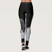 Schwarzer Wolf Leggings (Rückseite)