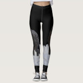 Schwarzer Wolf Leggings (Vorderseite)