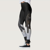 Schwarzer Wolf Leggings (Links)