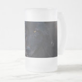 Schwarzer Wolf Mattglas Bierglas (VorderseiteRechts)