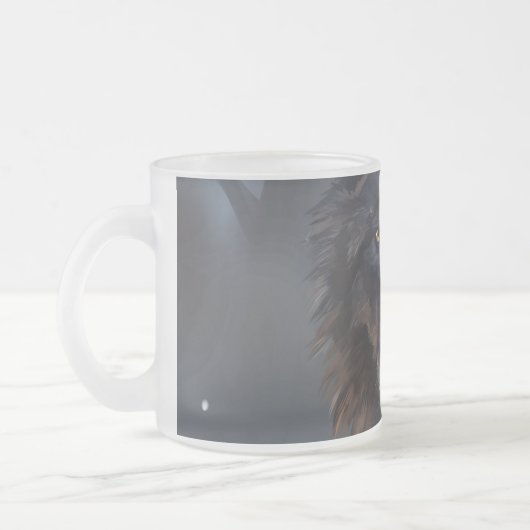Schwarzer Wolf Mattglastasse (Links)