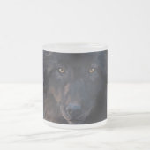 Schwarzer Wolf Mattglastasse (Mittel)