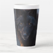 Schwarzer Wolf Milchtasse (Vorderseite)