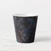 Schwarzer Wolf Milchtasse (Vorderseite)