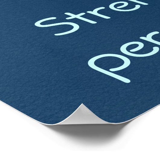 Schwarzer Wolf mit einem kraftvollen Zitat Poster (Ecke)