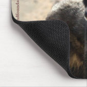 Schwarzer Wolf Mousepad (Ecke)