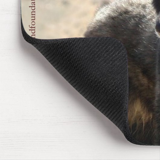 Schwarzer Wolf Mousepad (Ecke)