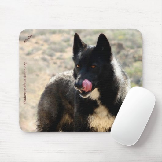 Schwarzer Wolf Mousepad (Mit Mouse)