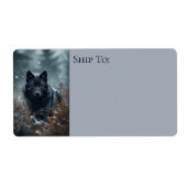 Schwarzer Wolf Nördlicher Winter Wald Schneeiger F (Vorne)