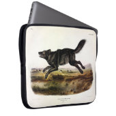 Schwarzer Wolf oder Schwarzer Amerikanischer Wolf Laptopschutzhülle (Vorne Rechts)