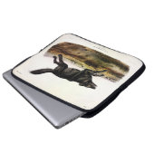Schwarzer Wolf oder Schwarzer Amerikanischer Wolf Laptopschutzhülle (Vorne Knopf)
