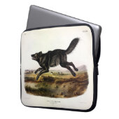 Schwarzer Wolf oder Schwarzer Amerikanischer Wolf Laptopschutzhülle (Vorderseite Links)