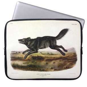 Schwarzer Wolf oder Schwarzer Amerikanischer Wolf Laptopschutzhülle