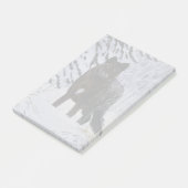 Schwarzer Wolf Post-it Klebezettel (angewinkelt)