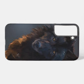 Schwarzer Wolf Samsung Galaxy Hülle (Rückseite (Horizontal))