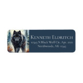 Schwarzer Wolf Schnee Nordwald Forst (Vorne)