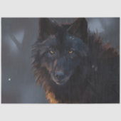Schwarzer Wolf Seidenpapier (Vorderseite)
