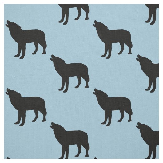 Schwarzer Wolf Stoff (Muster)