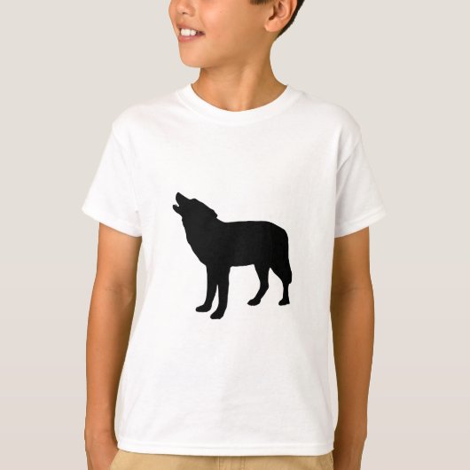 Schwarzer Wolf T-Shirt (Vorderseite)