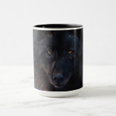 Schwarzer Wolf Tasse (Zentrum)