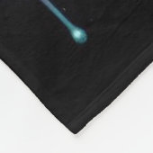 Schwarzer Wolf-Traumfänger Kosmischer Sturm Fleecedecke (Ecke)