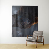 Schwarzer Wolf Wandteppich (Beispiel)