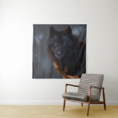 Schwarzer Wolf Wandteppich (Beispiel)