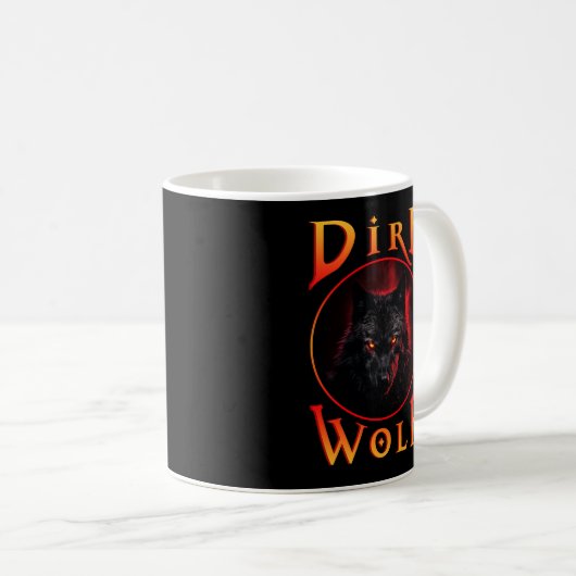 Schwarzer Wolf Wiedersehen Kaffeetasse (VorderseiteRechts)