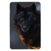 Schwarzer Wolf, Wolf, Wildtier, Tiere, großer Wolf Magnet (Vertikal)