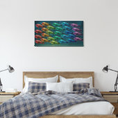 Schwarzer Wolfsbarsch in den Farben der Leinwanddruck (Insitu (Schlafzimmer))