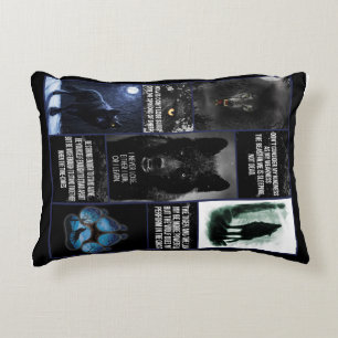 Schwarzer Wolfsklotz, Tiergeschenk für Liebe Dekokissen