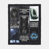 Schwarzer Wolfsklotz, Tiergeschenk für Liebe Fleecedecke (Vorderseite)