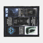 Schwarzer Wolfsklotz, Tiergeschenk für Liebe Fleecedecke (Vorderseite (Horizontal))