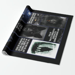 Schwarzer Wolfsklotz, Tiergeschenk für Liebe Geschenkpapier