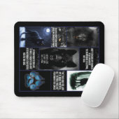 Schwarzer Wolfsklotz, Tiergeschenk für Liebe Mousepad (Mit Mouse)
