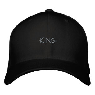 Schwarzer Wollmützen-KÖNIG Stylische Vertrauensvol Bestickte Baseballkappe