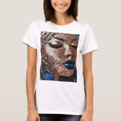 Schwarzer Woman Blue Copper Mosaik T - Shirt (Vorderseite)
