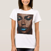 Schwarzer Woman Blue Copper Mosaik T - Shirt (Vorderseite)