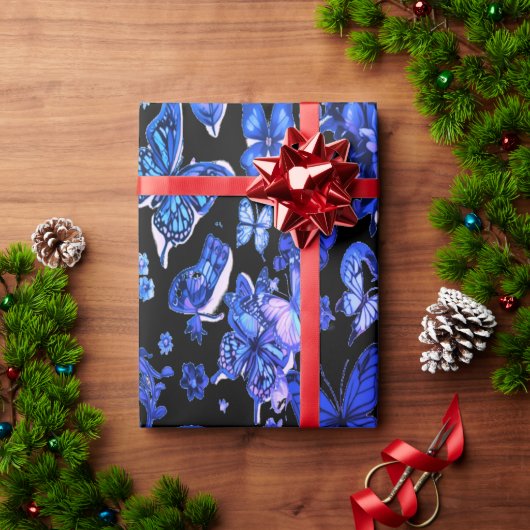 Schwarzer Wrapping Elegant Geschenkpapier (Feiertagsgeschenk)