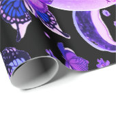 Schwarzer Wrapping Elegant Geschenkpapier (Rolleneckpunkt)