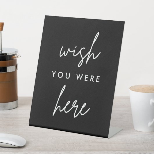 Schwarzer Wunsch Sie waren hier Hochzeitssemester Sockelschild (In SItu)