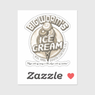 Schwarzer Wurm Aufkleber