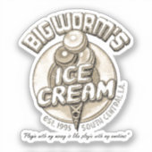 Schwarzer Wurm Aufkleber (Vorderseite)