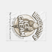 Schwarzer Wurm Fleecedecke (Vorderseite (Horizontal))