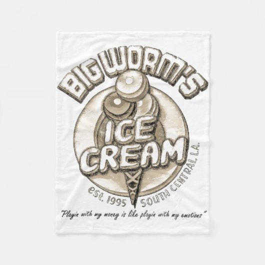 Schwarzer Wurm Fleecedecke (Vorderseite)