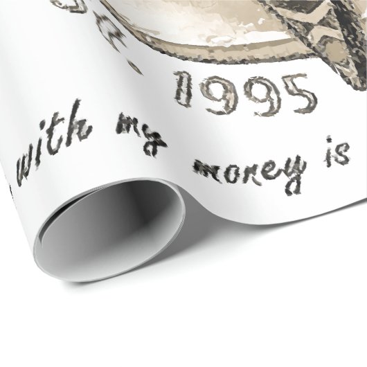 Schwarzer Wurm Geschenkpapier (Rolleneckpunkt)