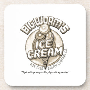 Schwarzer Wurm Getränkeuntersetzer