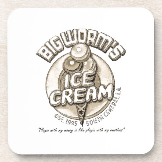 Schwarzer Wurm Getränkeuntersetzer (Vorderseite)