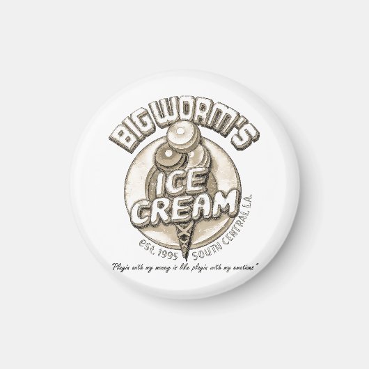 Schwarzer Wurm Magnet (Vorne)